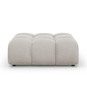 Cosmopolitan Design Poef Sky flueel, lichtbeige – 80x102x43cm Cosmopolitan Design Poef Sky flueel, lichtbeige – 80x102x43cm