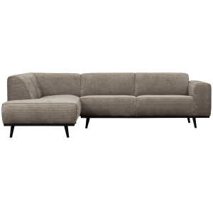 WOOOD hoekbank links Statement – Rib – Clay – 77x274x210 WOOOD hoekbank links Statement – Rib – Clay – 77x274x210