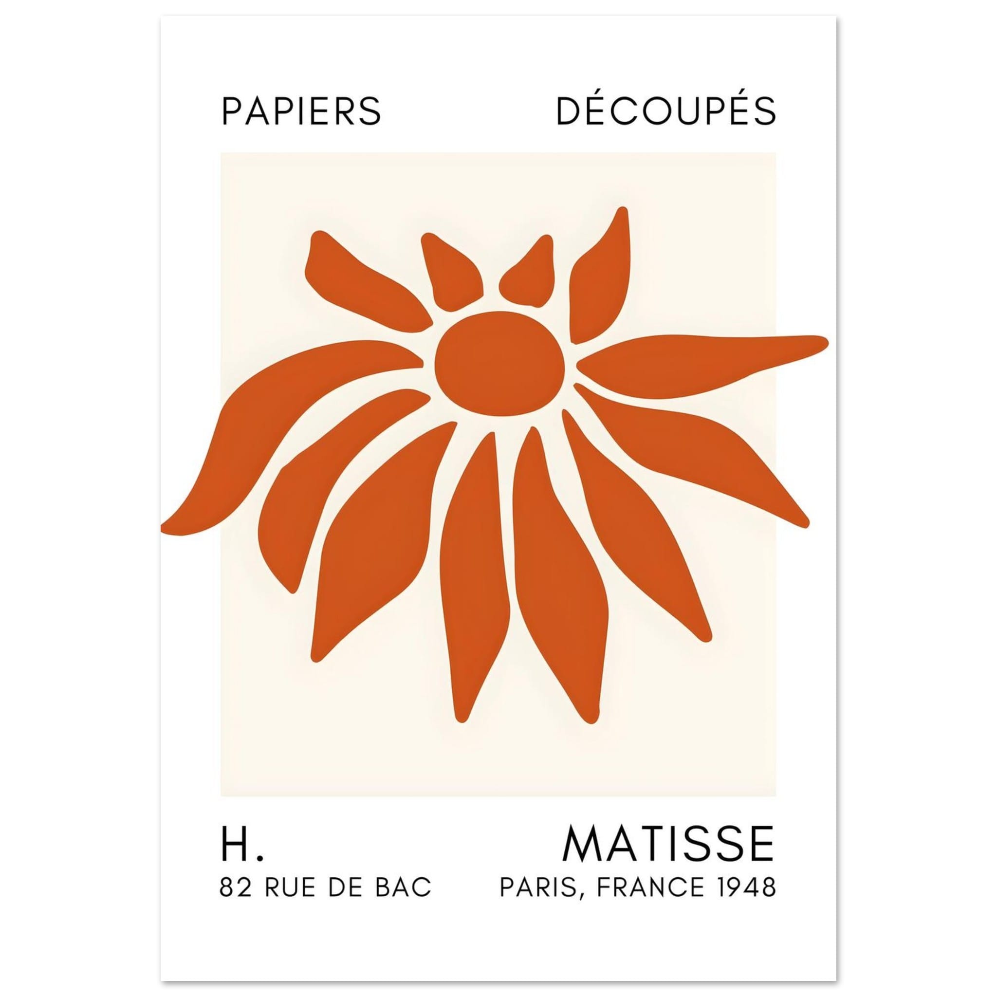 Artfulprints Poster Matisse – Deep sea dance orange - 70x100 cm - Oran