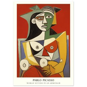 Artfulprints Poster Pablo Picasso – Woman sitting in an armchair – 50x Artfulprints Poster Pablo Picasso – Woman sitting in an armchair – 50x