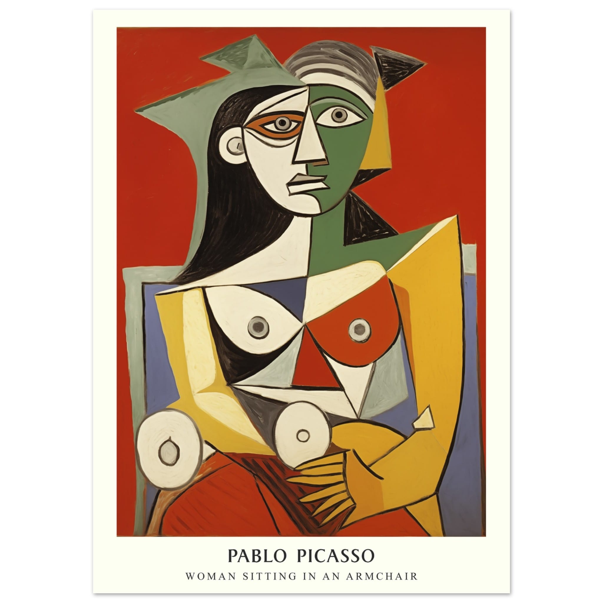 Artfulprints Poster Pablo Picasso - Woman sitting in an armchair - 50x