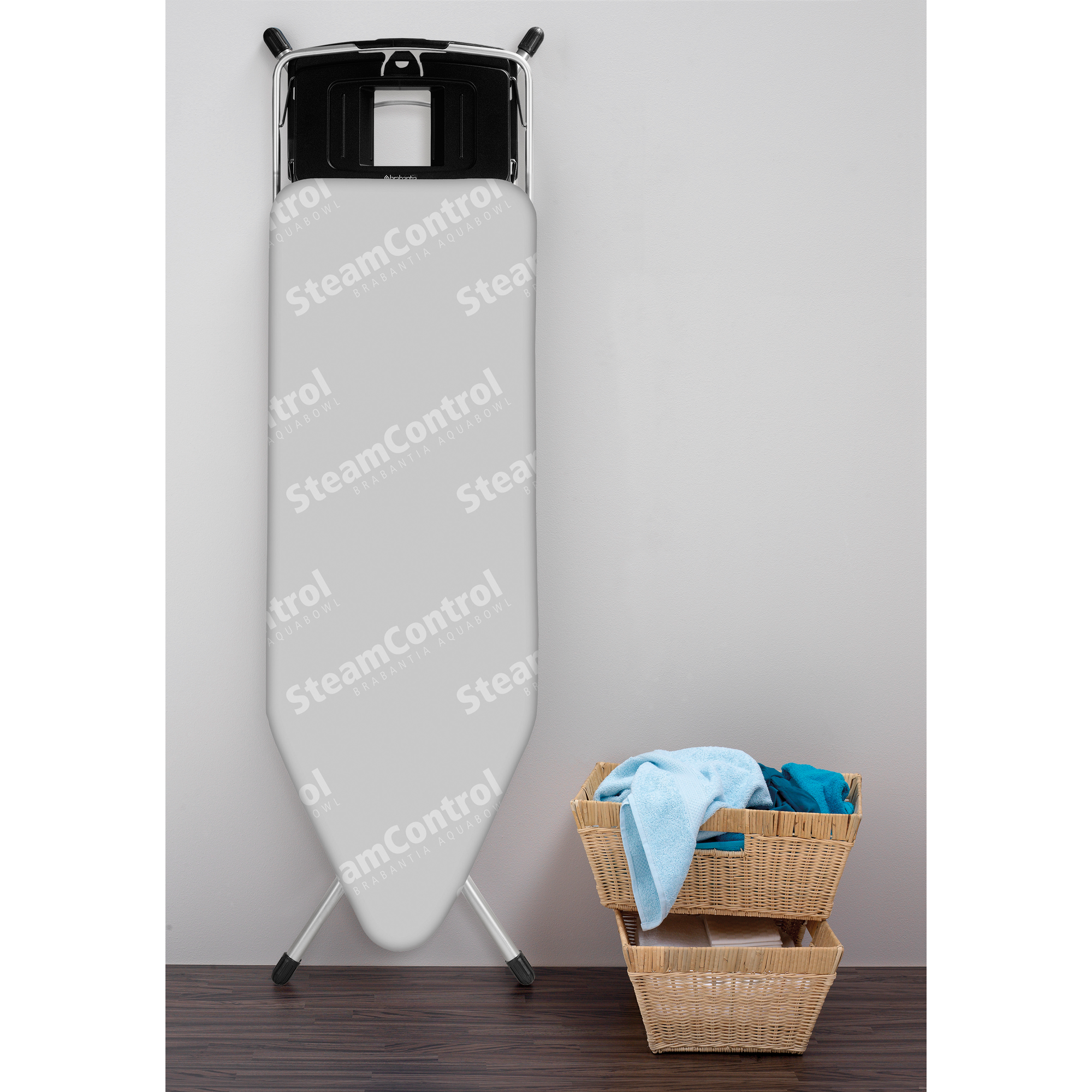 Brabantia Strijkplank C, 124x45 cm, uitklapbare stoomunitdrager, Steam