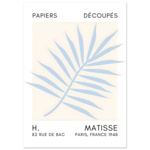 Artfulprints Poster Matisse – Floral reef light blue – A4 21×29.7 cm – Artfulprints Poster Matisse – Floral reef light blue – A4 21×29.7 cm –