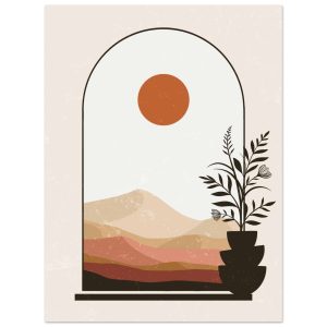 Artfulprints Poster Boho – Serene horizon – 30×40 cm – Meerkleurig Artfulprints Poster Boho – Serene horizon – 30×40 cm – Meerkleurig