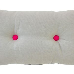 MYLOU – sierkussen 30×50 cm – 100% katoen – roze knopen – grijs MYLOU – sierkussen 30×50 cm – 100% katoen – roze knopen – grijs