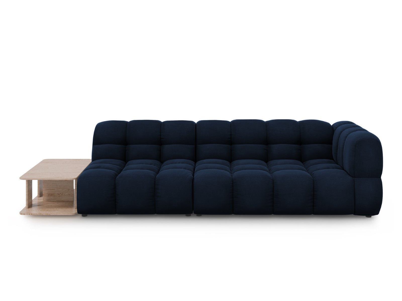 Cosmopolitan Design linker modulaire bank Sky 4-zits, flueel, koningsb