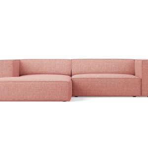 Cosmopolitan Design linker hoekbank Arendal 3-zits, chenille, roze – 1 Cosmopolitan Design linker hoekbank Arendal 3-zits, chenille, roze – 1