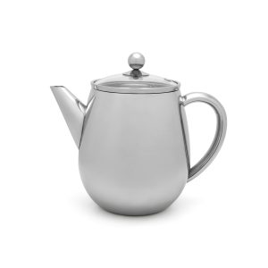 Bredemeijer – Dubbelwandige theepot Eva – 1,1 liter – Glanzend – Met f Bredemeijer – Dubbelwandige theepot Eva – 1,1 liter – Glanzend – Met f