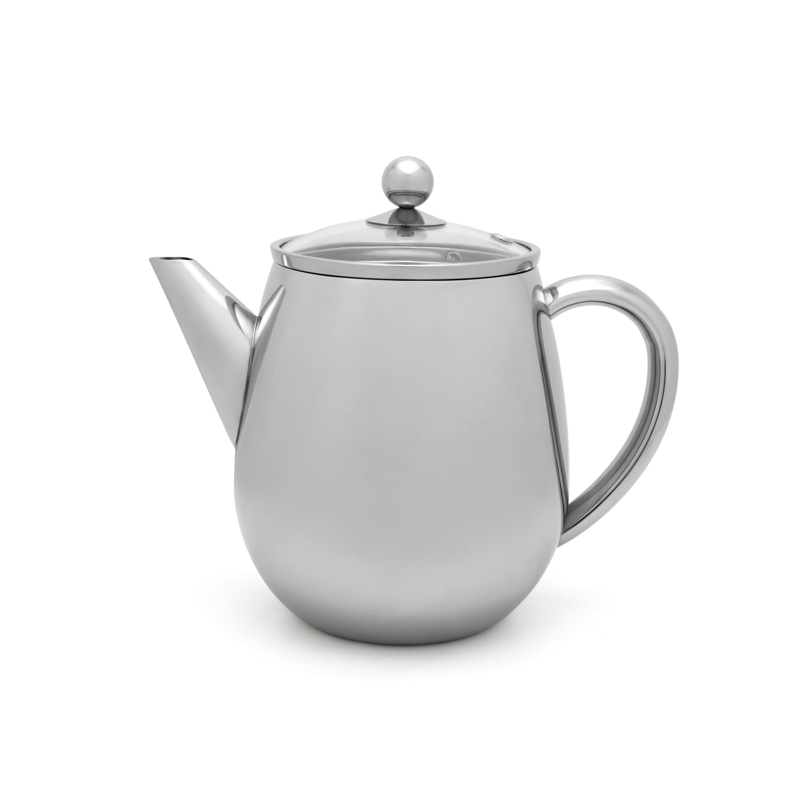Bredemeijer - Dubbelwandige theepot Eva - 1,1 liter - Glanzend - Met f