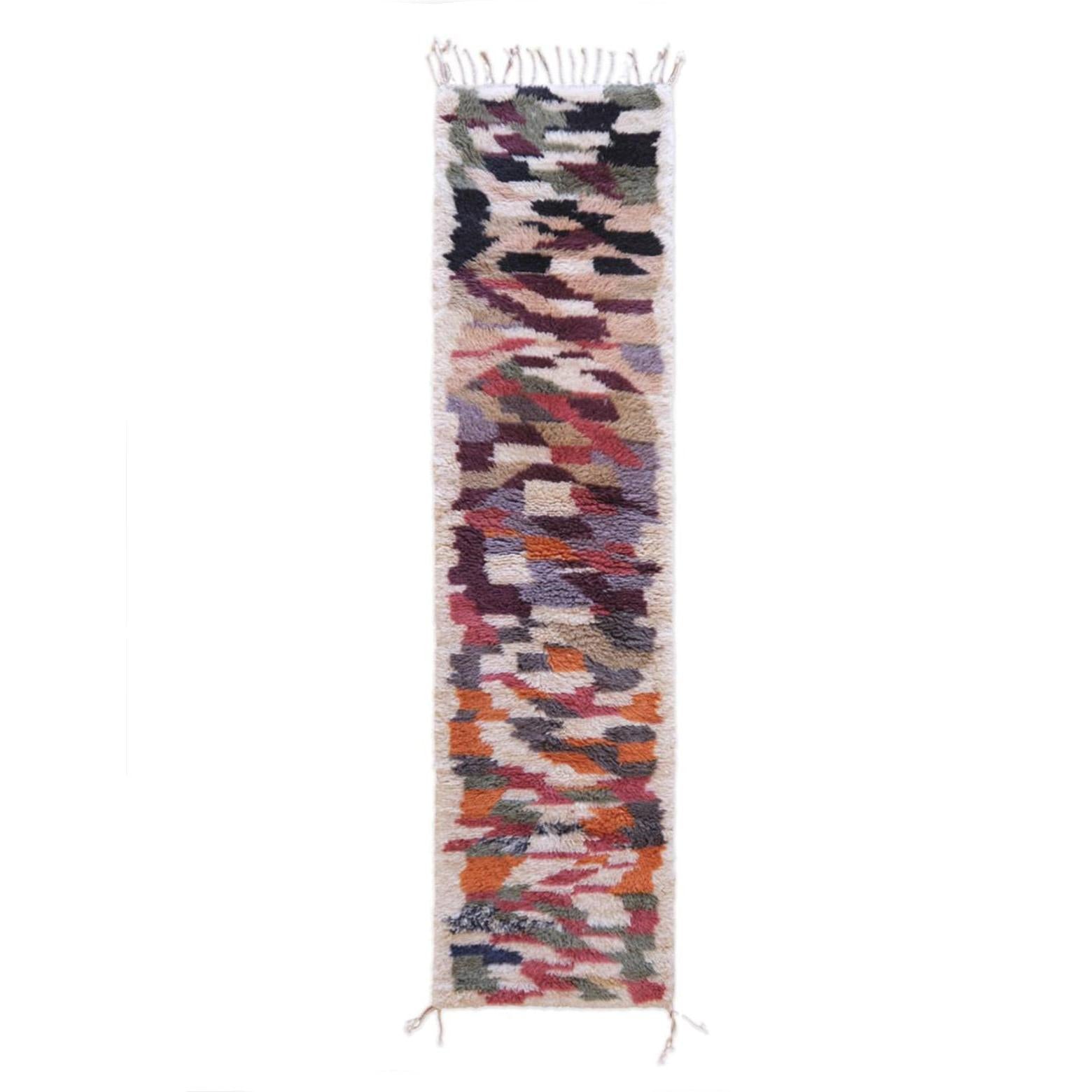 AFK Living vloerkleed Berber - handgemaakt - Wol - 80 x 306 cm