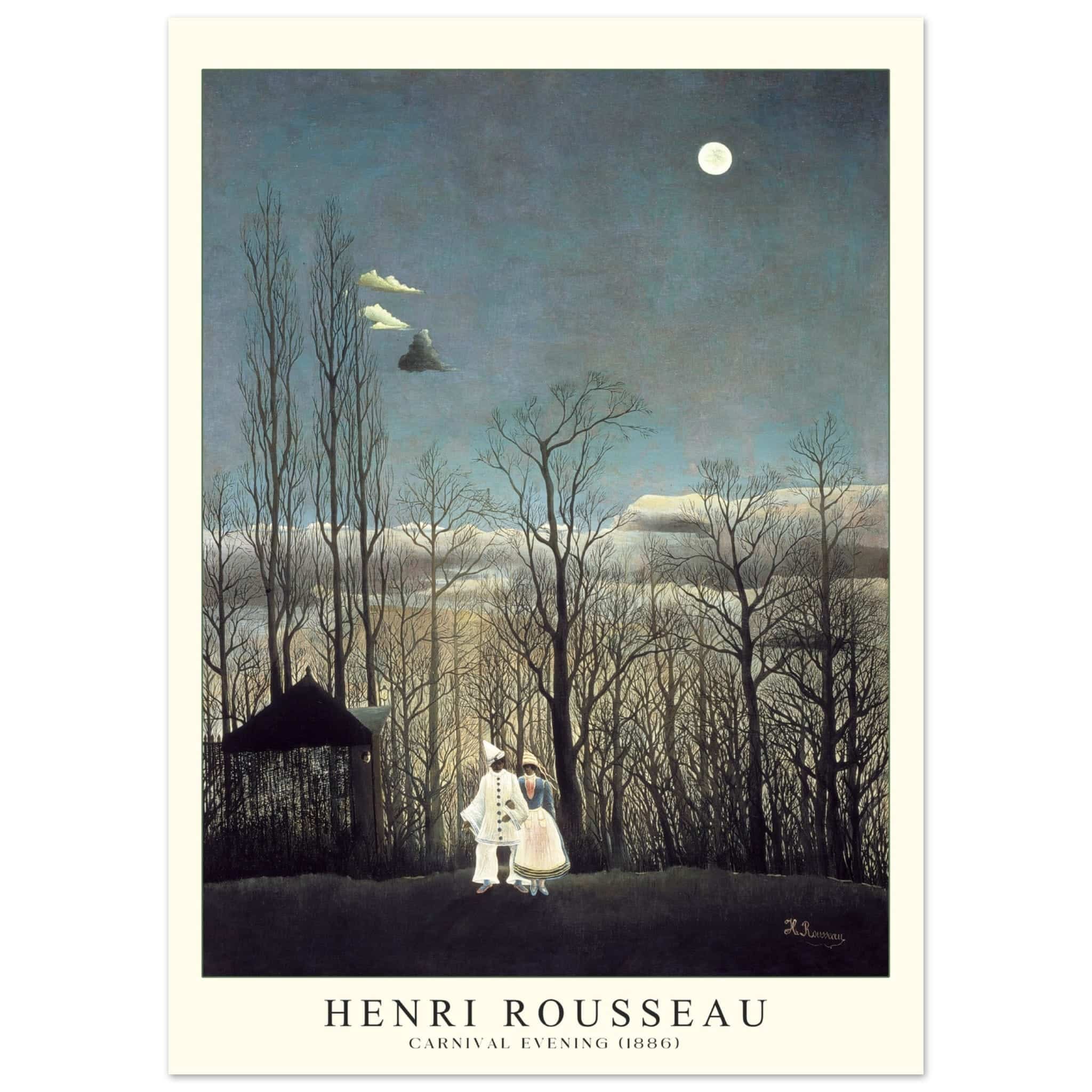 Artfulprints Poster Henri Rousseau - Carnival evening - 50x70 cm - Bla