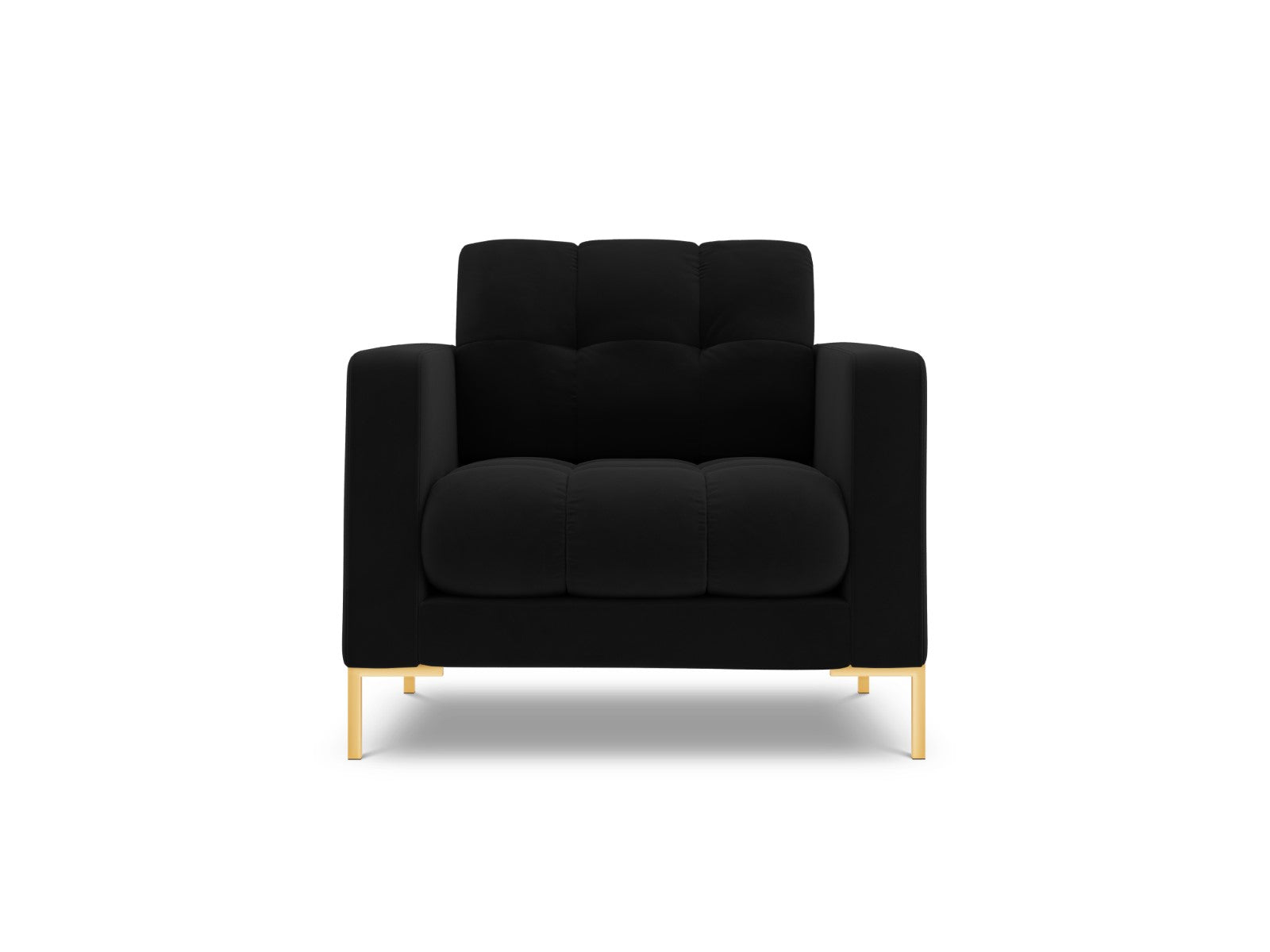 Cosmopolitan Design Fauteuil Bali flueel, zwart - 96x87x75cm