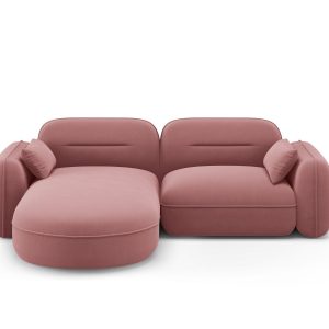 Cosmopolitan Design Modulaire hoekbank links Sydney 3-zits, flueel, za Cosmopolitan Design Modulaire hoekbank links Sydney 3-zits, flueel, za