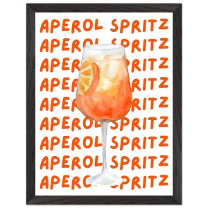 Artfulprints Poster met Lijst Aperol Spritz – Written behind the glass