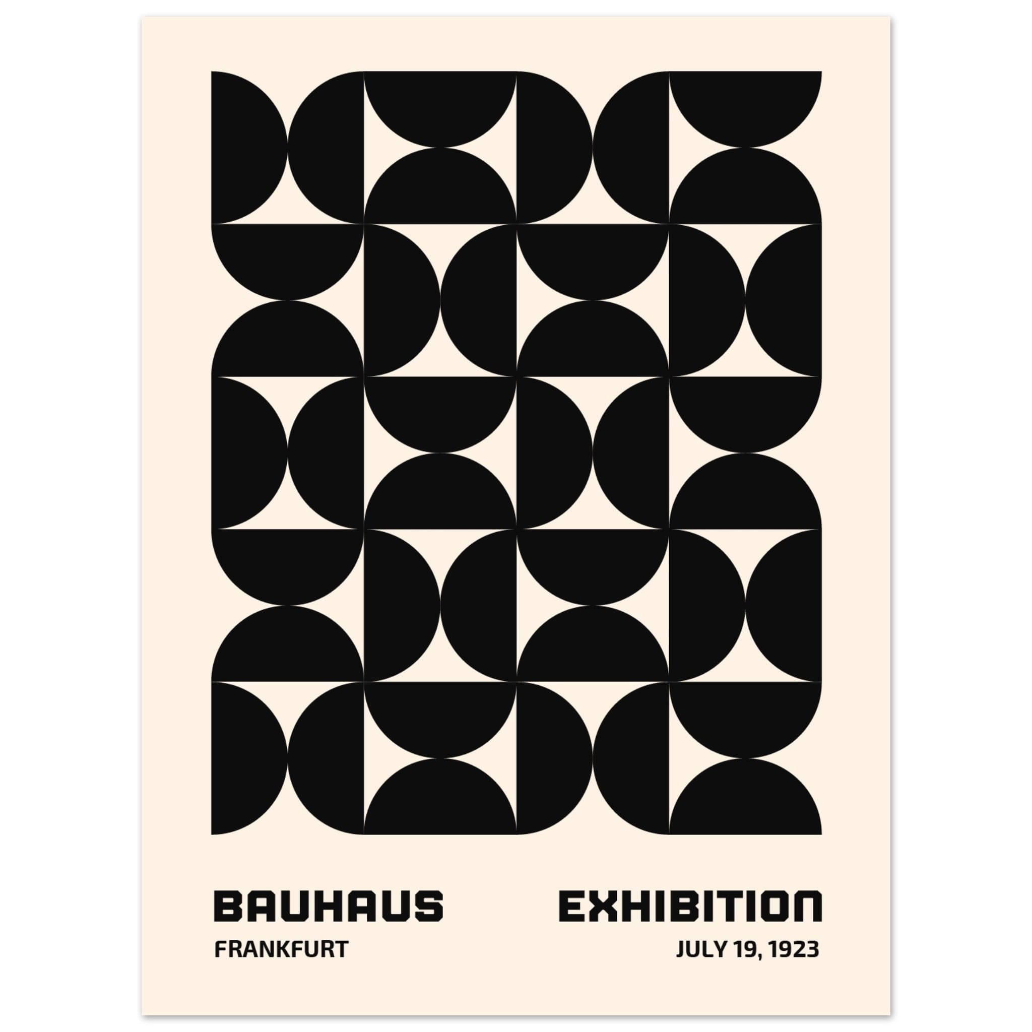 Artfulprints Poster Bauhaus - 19 juli 1923 zwart - 30x40 cm - Zwart /