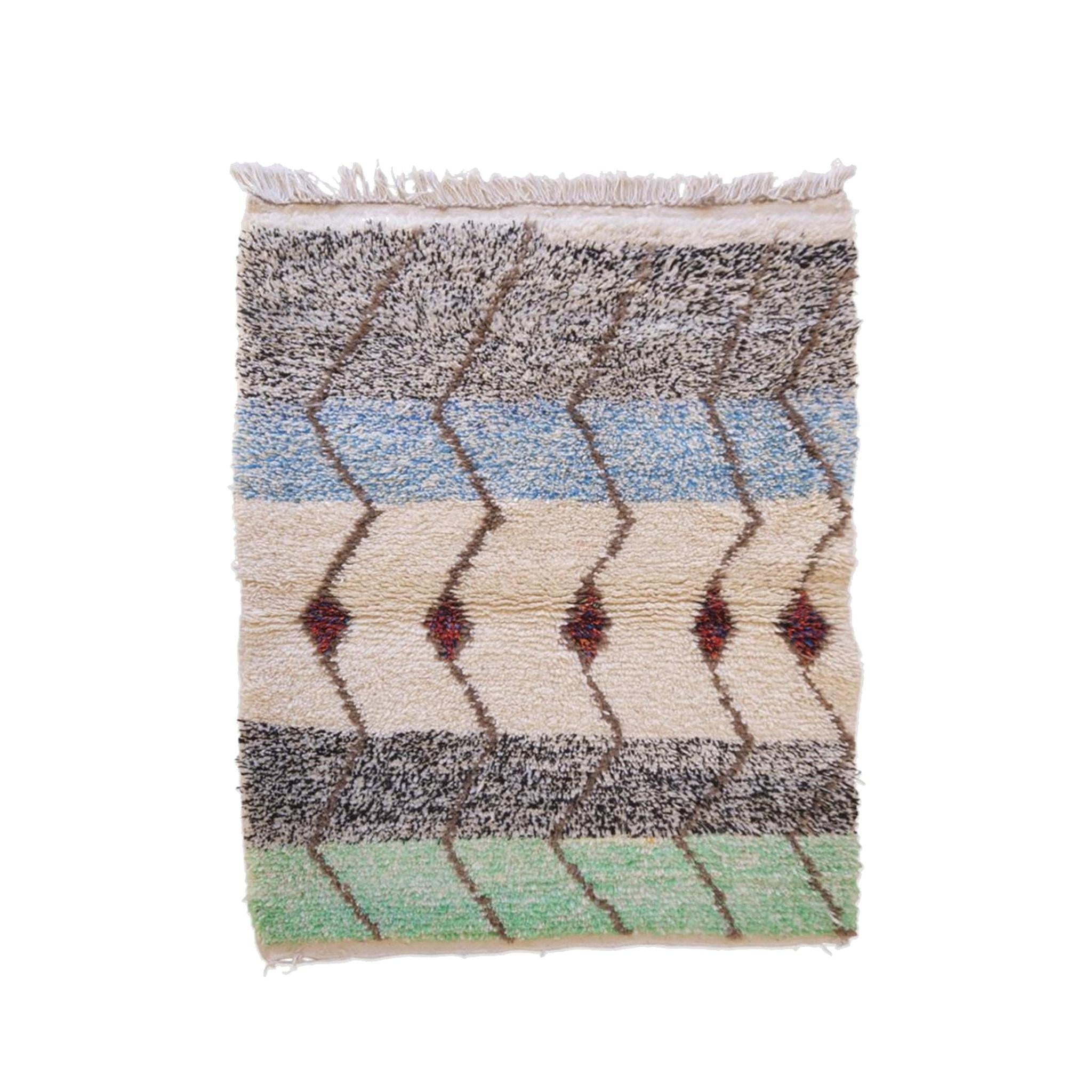 AFK Living vloerkleed Berber - handgemaakt - Wol - 106 x 147 cm