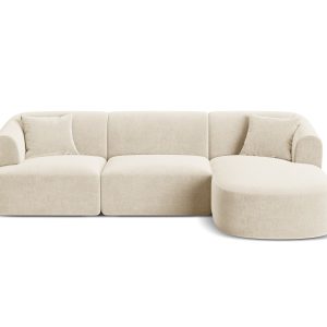 Cosmopolitan Design Modulaire hoekbank rechts Campi 4-zits, flueel lic Cosmopolitan Design Modulaire hoekbank rechts Campi 4-zits, flueel lic