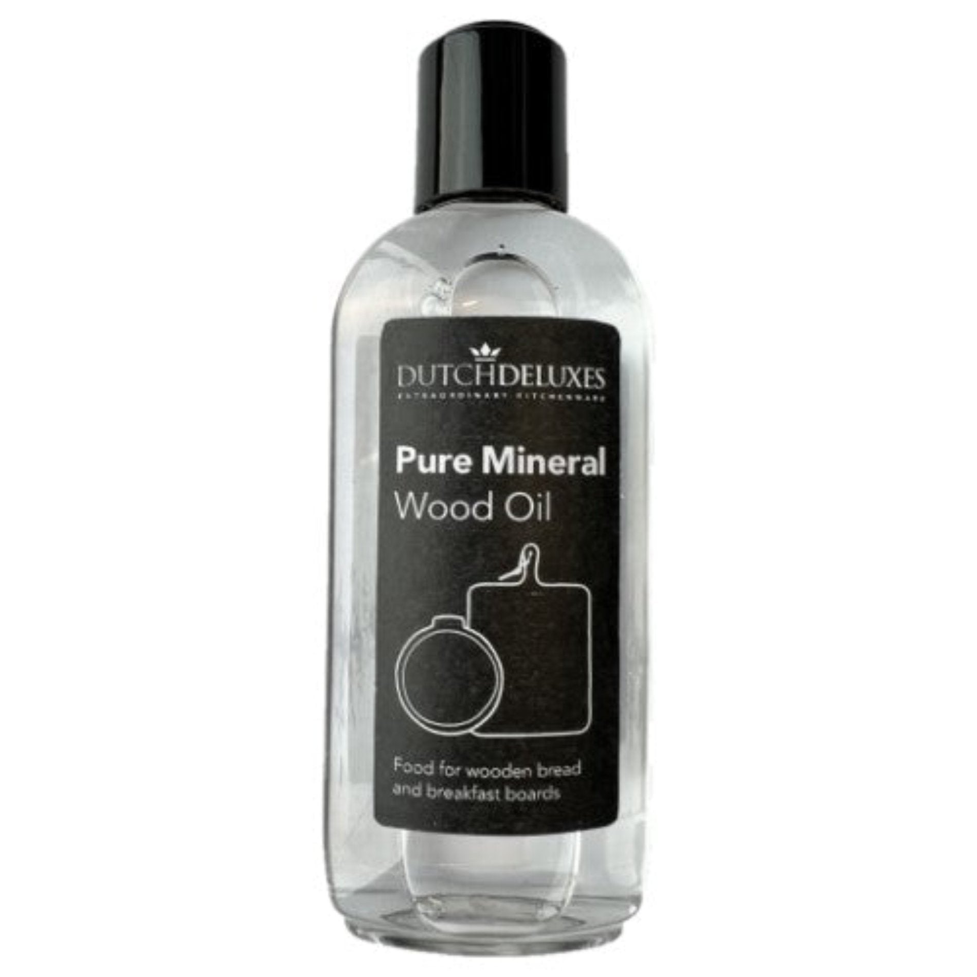 Dutchdeluxes Fles Minerale Serveerplank Houtolie - Transparant