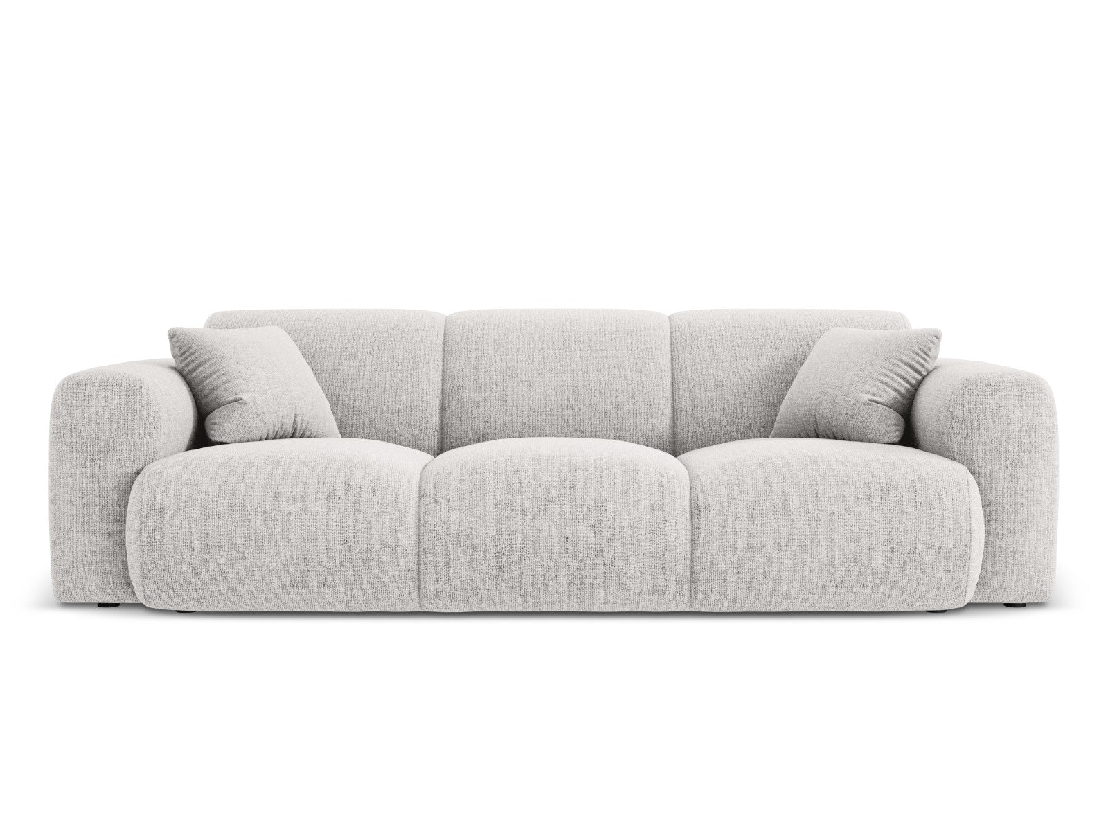 Cosmopolitan Design Bank Nolio 3-zits, chenille, lichtgrijs - 95x235x7