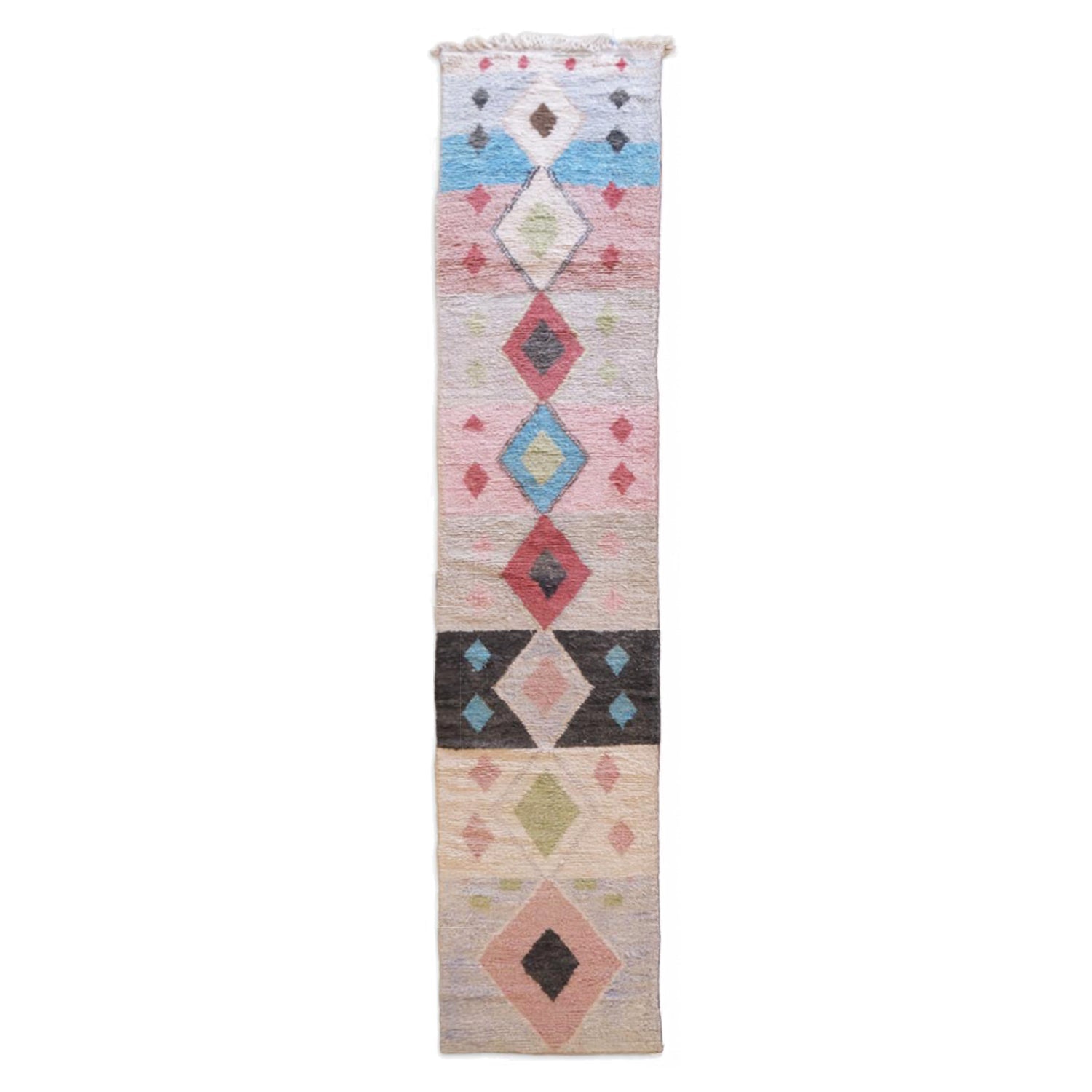 AFK Living vloerkleed Berber - handgemaakt - Wol - 89 x 492 cm