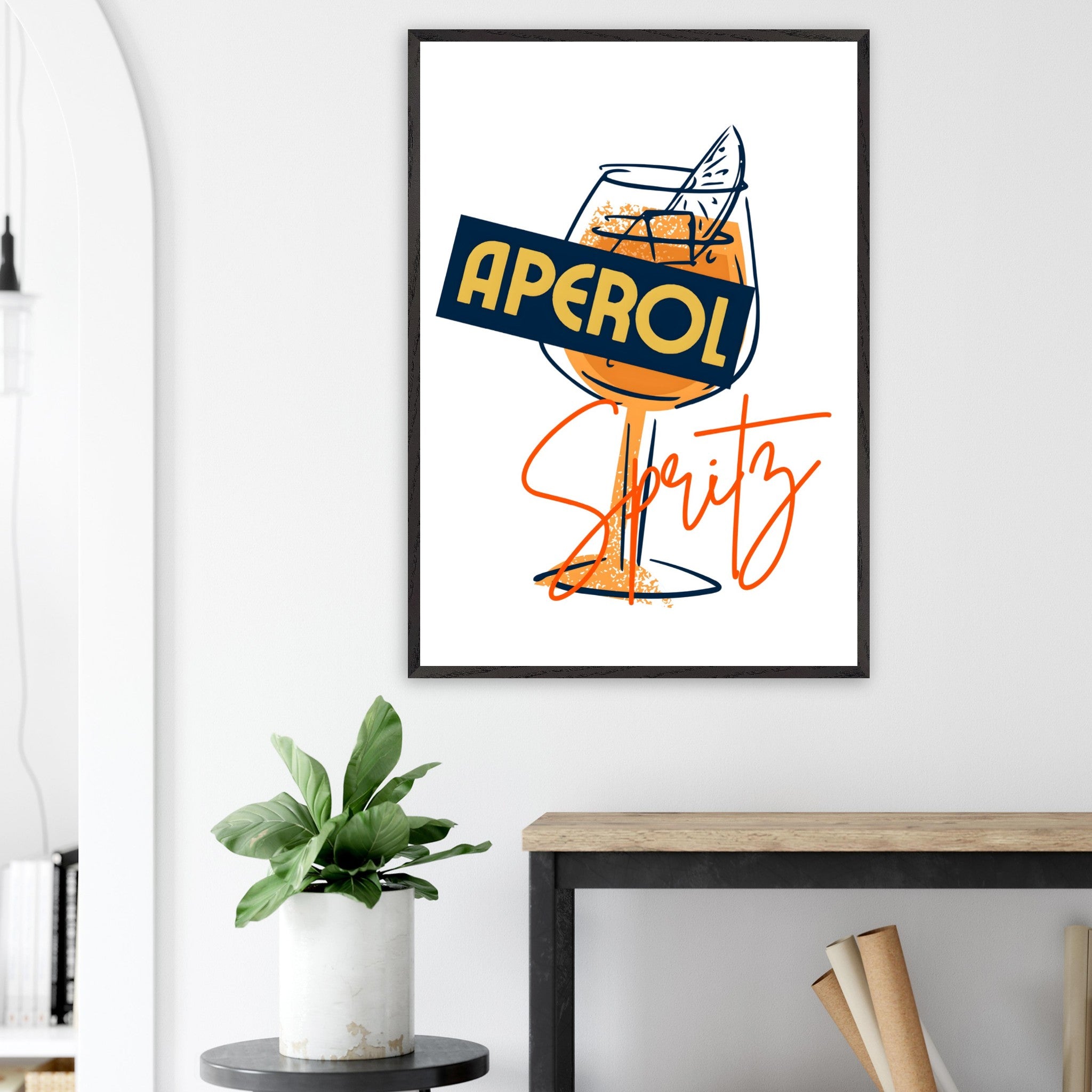 Artfulprints Poster Aperol Spritz - Sketch - 70x100 cm - Oranje