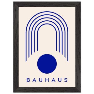 Artfulprints Poster met Lijst Bauhaus – Blue arches – A4 21×29.7 cm – Artfulprints Poster met Lijst Bauhaus – Blue arches – A4 21×29.7 cm –