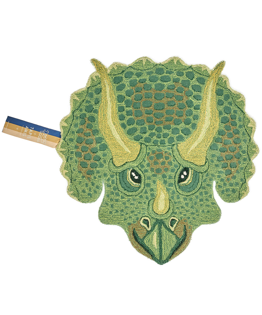 Doing Goods Triceratop Dierenkop Vloerkleed - Groot 95 x 91 x 2,5 cm -
