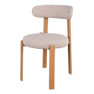 DÉJA Living Eetkamerstoel Lagan – Beige/Naturel Stof – Set van 2 DÉJA Living Eetkamerstoel Lagan – Beige/Naturel Stof – Set van 2