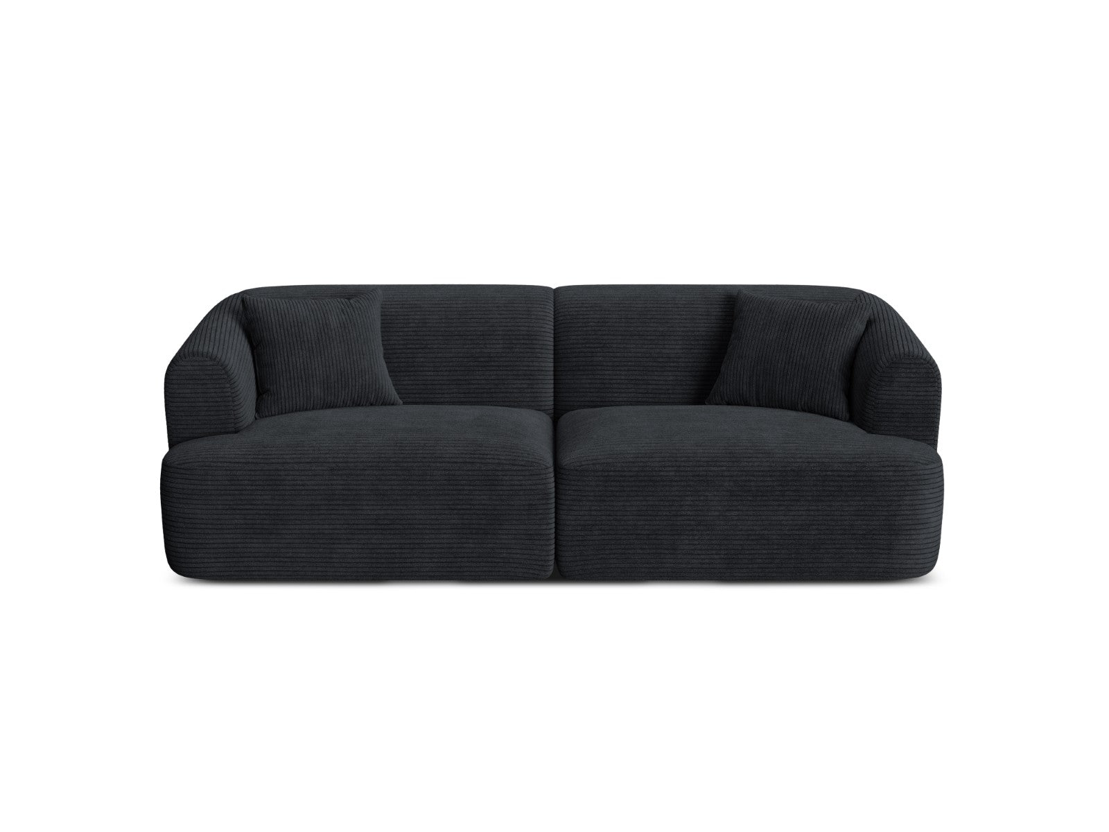 Cosmopolitan Design Modulaire bank Campi 3-zits, ribfluwelen zwart - 9