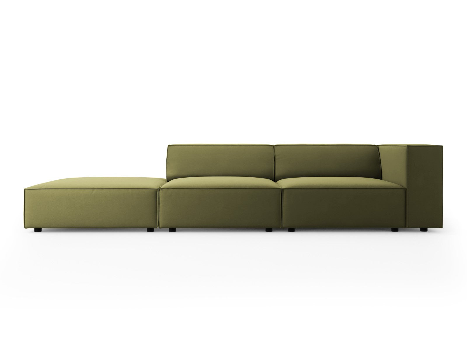 Cosmopolitan Design linker bank Arendal 4-zits, flueel, lichtgroen - 1
