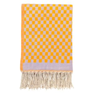 CRISTAL – plaid 130×170 cm – geblokt – franjes – Orchid Ice – paars, g CRISTAL – plaid 130×170 cm – geblokt – franjes – Orchid Ice – paars, g