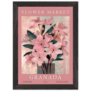 Artfulprints Poster met Lijst Flower market – Granada – A4 21×29.7 cm Artfulprints Poster met Lijst Flower market – Granada – A4 21×29.7 cm