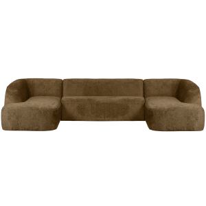 WOOOD u-vorm bank Sloping – Velvet – Brass – 77x339x225 WOOOD u-vorm bank Sloping – Velvet – Brass – 77x339x225
