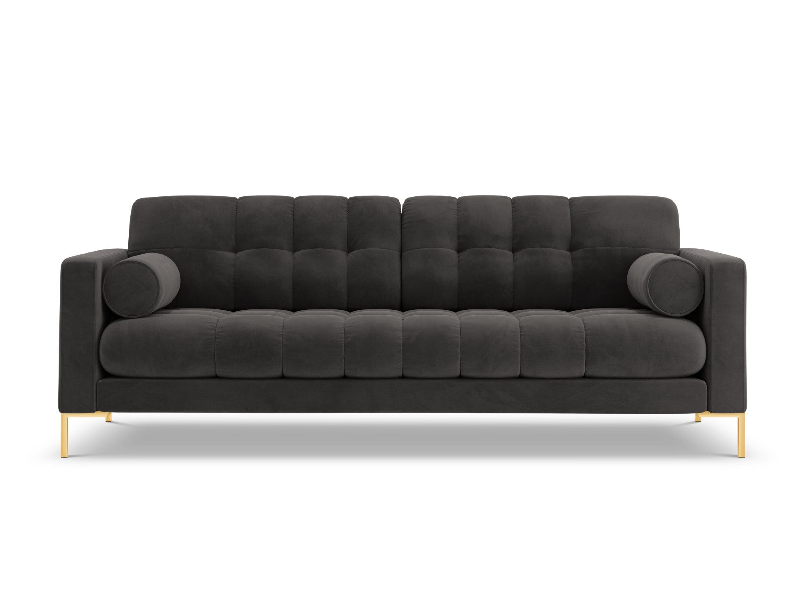 Cosmopolitan Design Bank Bali 4-zits, flueel, donkergrijs - 96x217x75c