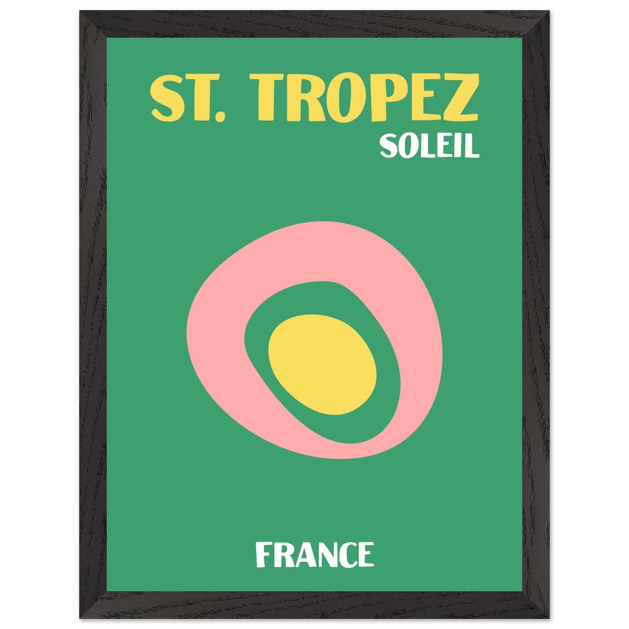 Artfulprints Poster met Lijst Frankrijk - St. Tropez - 30x40 cm - Groe