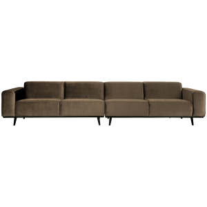 WOOOD 4-zits bank XL Statement – Fluweel – Taupe – 77x372x93 WOOOD 4-zits bank XL Statement – Fluweel – Taupe – 77x372x93