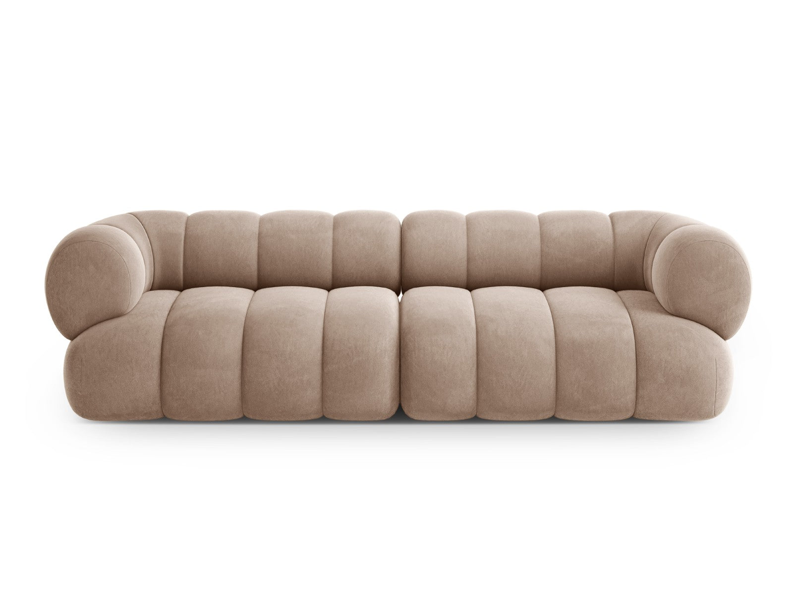 Cosmopolitan Design Bank Koge 4-zits, flueel donkerbeige - 95x240x70cm