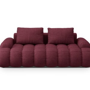 Cosmopolitan Design Bank Linz 3-zits, structurele stof bordeaux – 100x Cosmopolitan Design Bank Linz 3-zits, structurele stof bordeaux – 100x