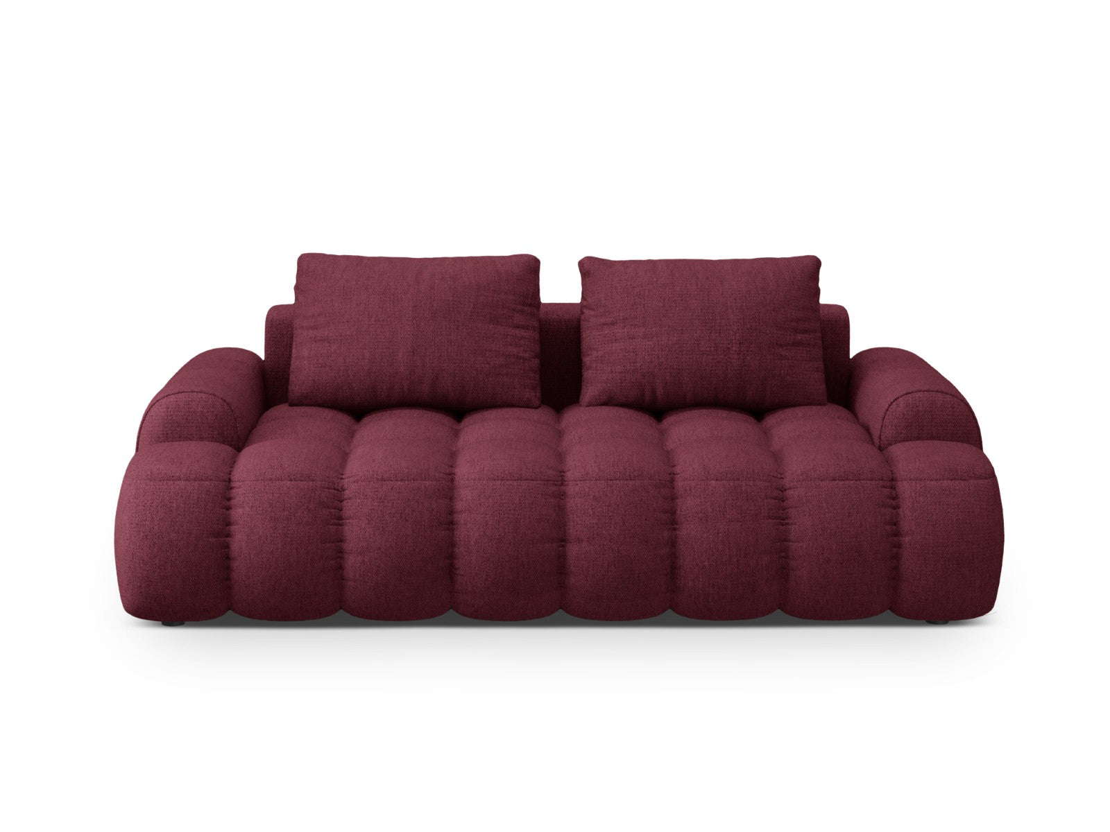 Cosmopolitan Design Bank Linz 3-zits, structurele stof bordeaux - 100x
