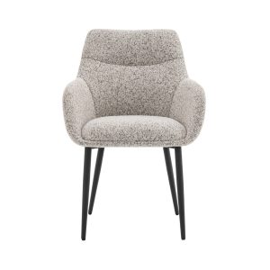 DÉJA Living Eetkamerstoel Noé – Beige/Zwart – Zithoogte 47cm – Set van DÉJA Living Eetkamerstoel Noé – Beige/Zwart – Zithoogte 47cm – Set van