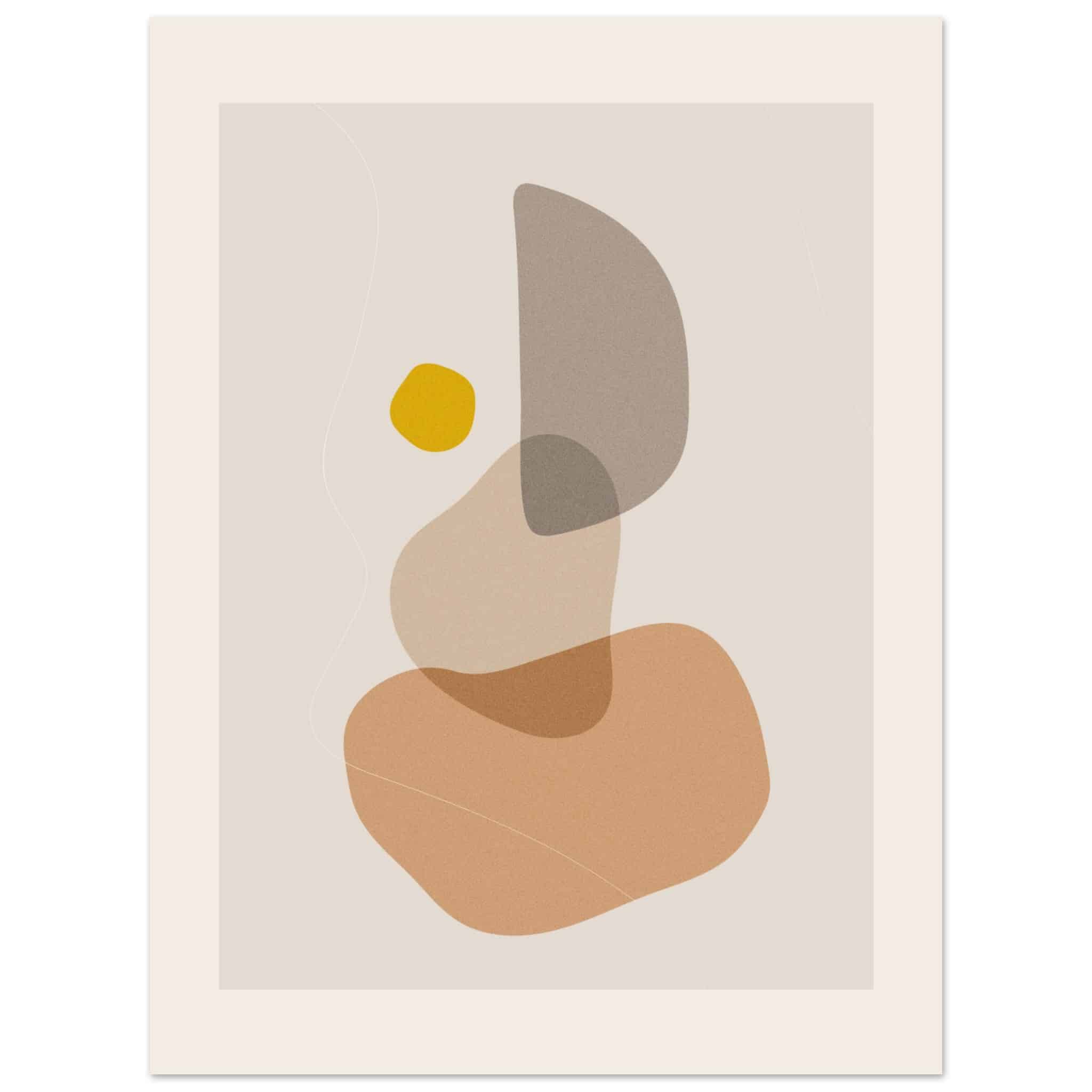 Artfulprints Boho wall art - Abstract earth II poster 30x40 cm