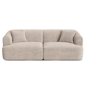 Cosmopolitan Design Modulaire bank Campi 3-zits, ribfluwelen cappuccin Cosmopolitan Design Modulaire bank Campi 3-zits, ribfluwelen cappuccin