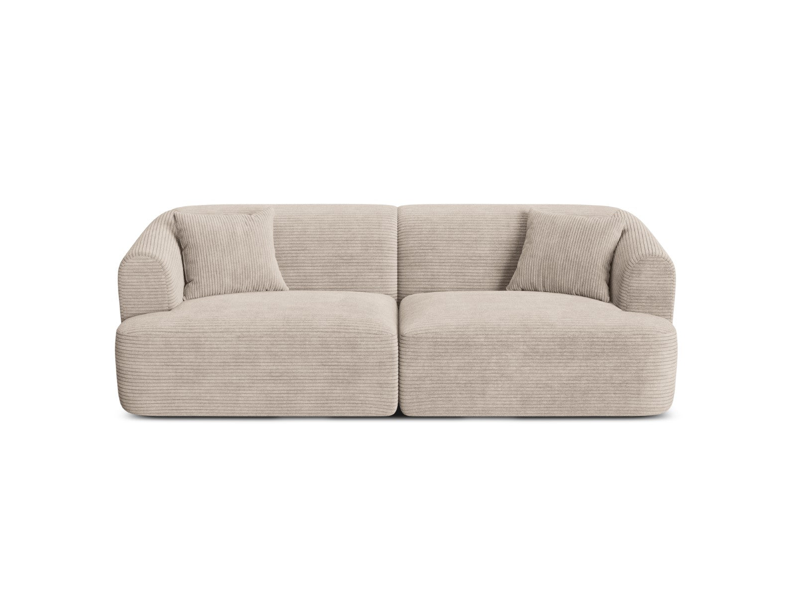 Cosmopolitan Design Modulaire bank Campi 3-zits, ribfluwelen cappuccin