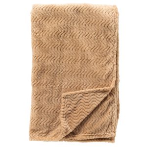 BARTOS – plaid 140×180 cm – recycled – golfpatroon – Irish Cream – bei BARTOS – plaid 140×180 cm – recycled – golfpatroon – Irish Cream – bei
