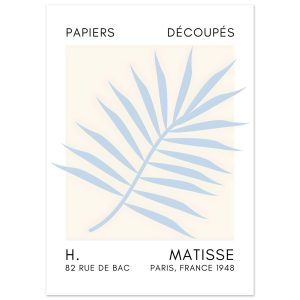 Artfulprints Poster Matisse – Floral reef light blue – 50×70 cm – Blau Artfulprints Poster Matisse – Floral reef light blue – 50×70 cm – Blau