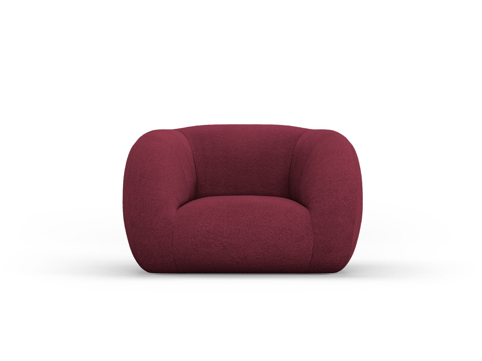 Cosmopolitan Design Fauteuil Essen boucle, bordeaux - 95x130x86cm