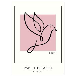 Artfulprints Poster Pablo Picasso – A dove – A4 21×29.7 cm – Roze Artfulprints Poster Pablo Picasso – A dove – A4 21×29.7 cm – Roze
