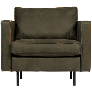 WOOOD classic fauteuil Rodeo – Eco-leder – Army – 83x98x88