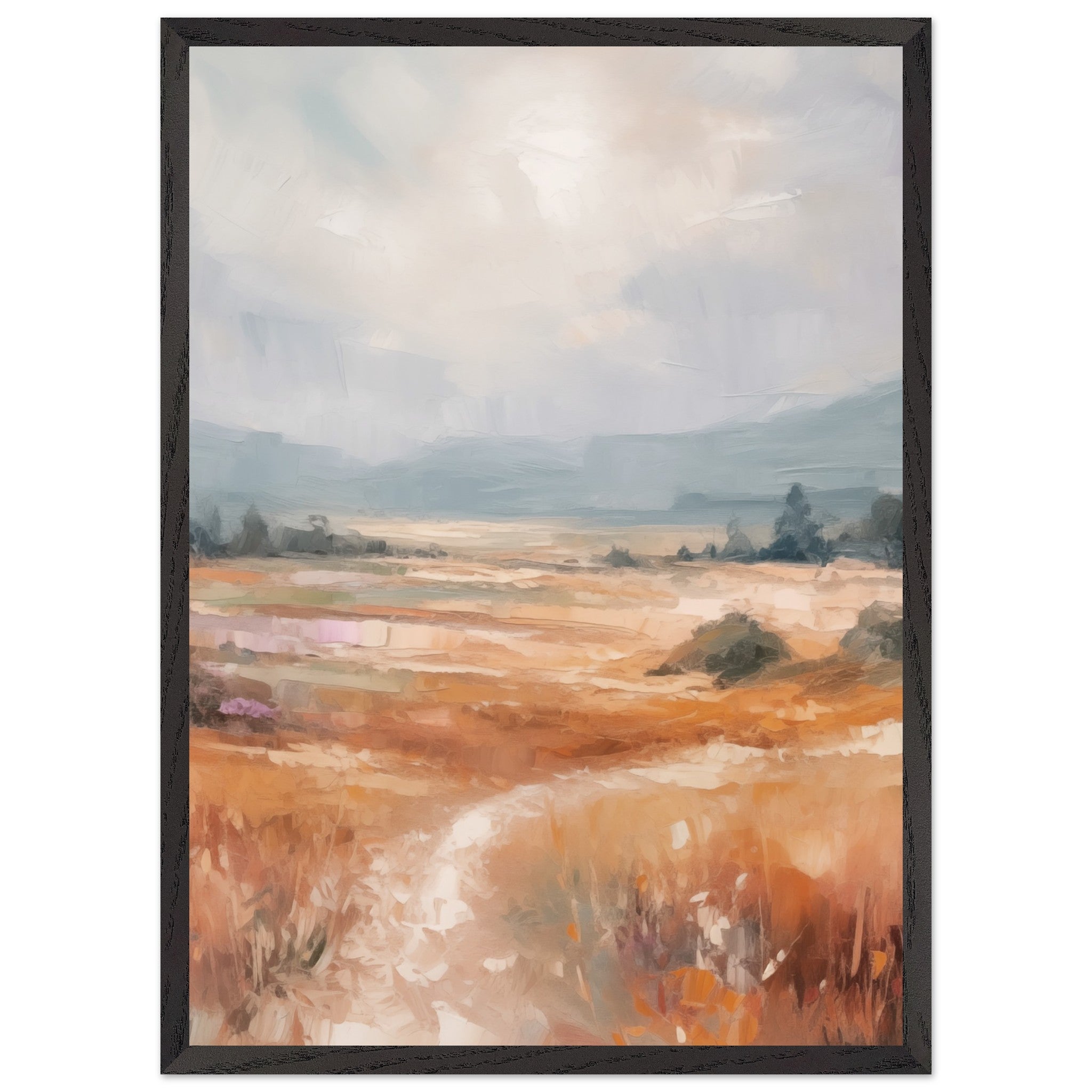 Artfulprints Poster met Lijst Abstract - Open field - 50x70 cm - Meerk