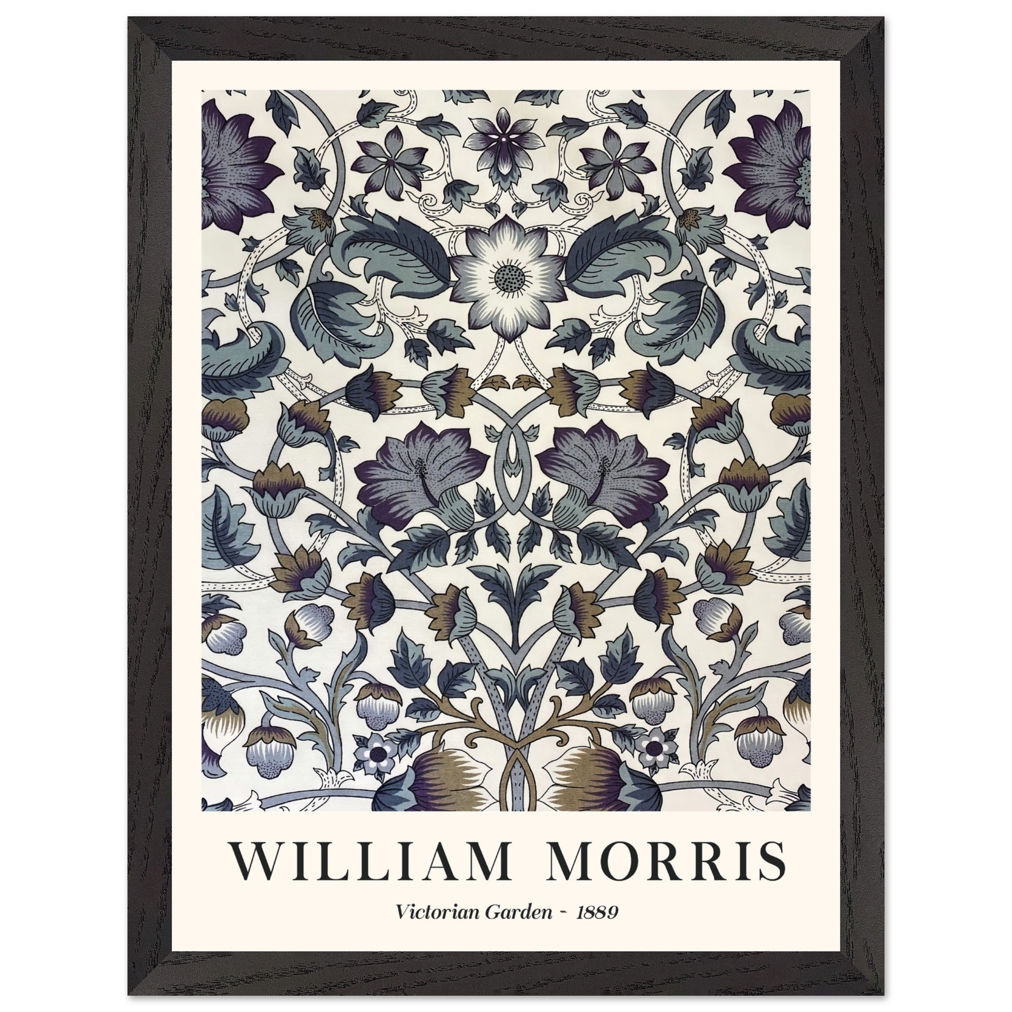 Artfulprints Poster met Lijst William Morris - Victorian garden 1889 -